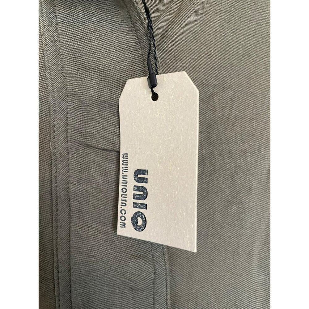 NWT UNIQ Navy Green Hooded Sleeveless utility lightweight vest dress Size Small - Picture 6 of 7